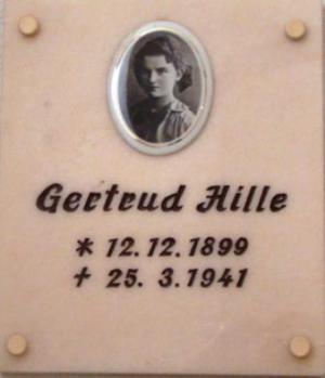 Gertrud Hille Gedenktafel 
